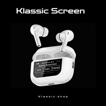 KlassicScreen TWS Bluetooth Earbuds with 32 db ANC + ENC and On Case Display